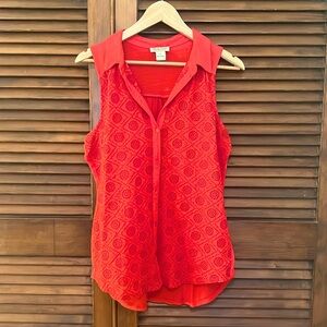 Lucky brand red sleeveless top
